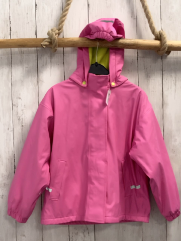  Regenjacke Gr. 122  pink gummiert gefüttert