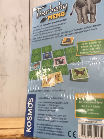 Kosmos neu Spiel Tierbaby Memo