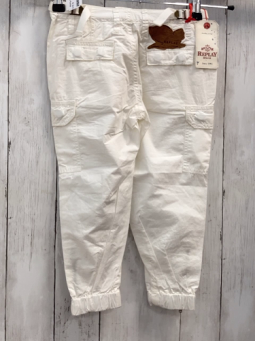 neu Replay Hose Gr. 104  weiß  Bund verstellbar NP 40 €