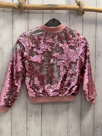 H&M Pailettenjacke Gr. 128  rosa Pailetten