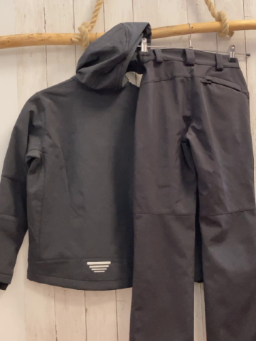 2tlg CMP Softshellanzug  Gr. 152  grau blaues Fleecefutter 