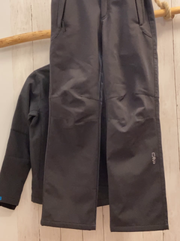 2tlg CMP Softshellanzug  Gr. 152  grau blaues Fleecefutter 