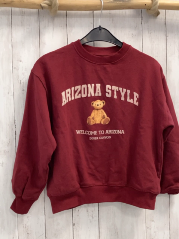 Zara  Pullover  Gr. 152  weinrot Bär Schrift 