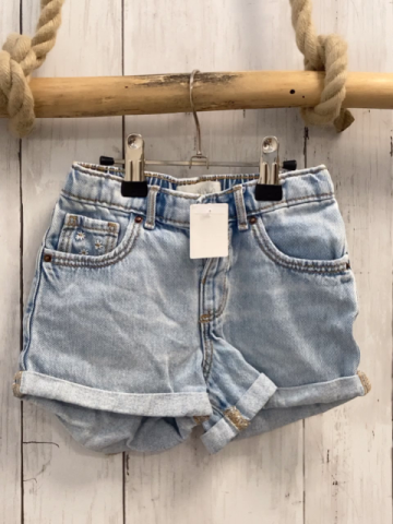 Zara  Shorts  Gr. 98  blau Jeans Umschlag Bund verstellbar 