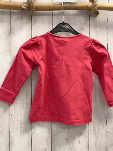 Disney  Langarmshirt  Gr. 98  hellrot Minnie Mouse mit Pailettenschleife 