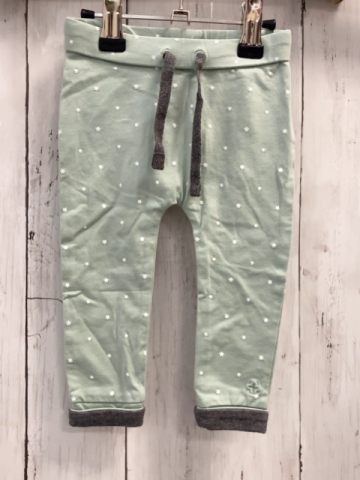 Noppies  Leggings  Gr. 68  mint weiße Sterne grauer Saum 