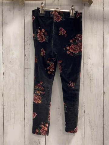 Zara  Leggings  Gr. 110  schwarz Samt Blumen 