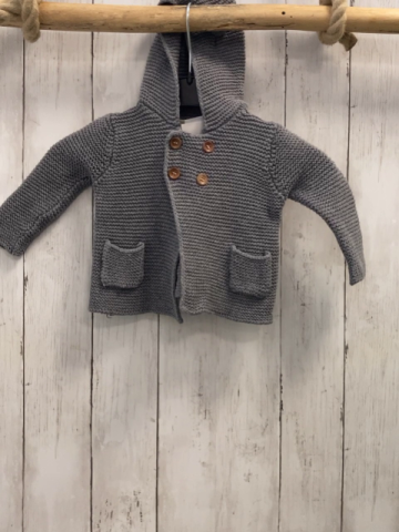 Zara  Strickjacke  Gr. 74  hellgrau Kapuze mit Ohren  