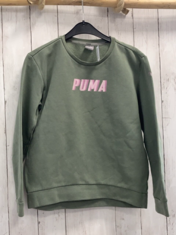 Puma Pullover Gr. 152  oliv lila Schrift