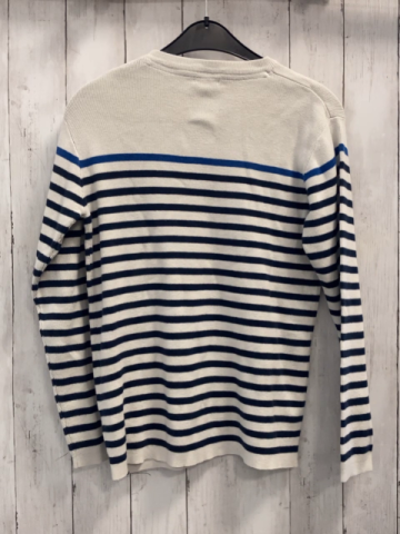 Vertbaudet  Pullover  Gr. 158/164  weiß blau schwarze Streifen Strick 