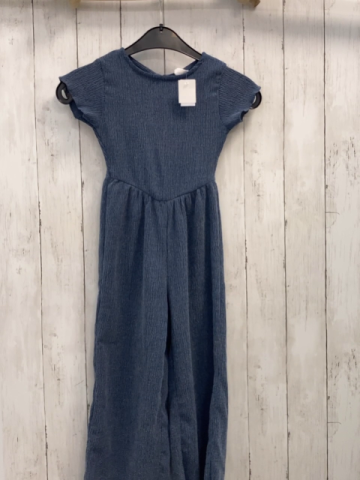 zara Jumpsuit Gr. 122  blau meliert Struktur