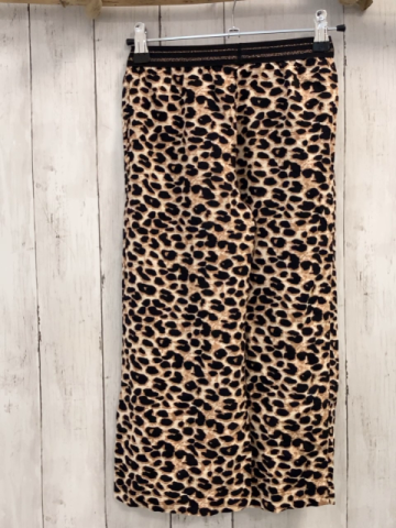 name it Hose Gr. 116  beige schwarz Leoprint Glitzerstreifen