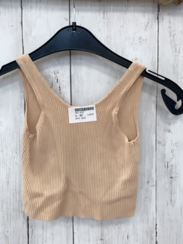 zara Top Gr. 116  beige gerippt
