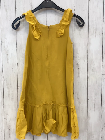  Kleid Gr. 122  senf Lochmuster