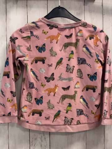H&M Pullover Gr. 122/128  rosa Nicky Tiere 