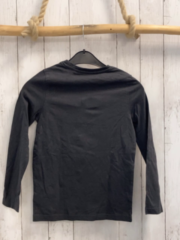   Langarmshirt  Gr. 134/140  grau Schrift 