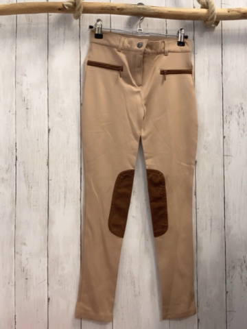   Reitleggings Gr. 140  beie braune Aufnäher + Bund 