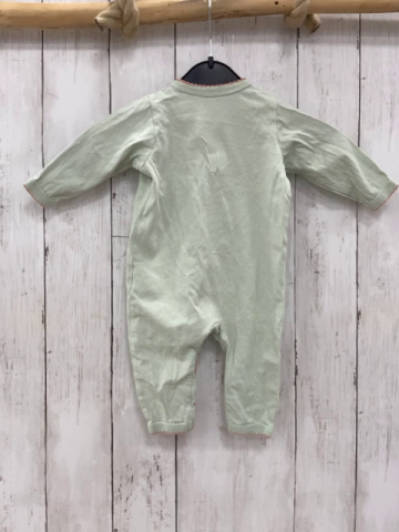 H&M Schlafanzug  Gr. 56  mint weiße Punkte altrosa umhäkelt 