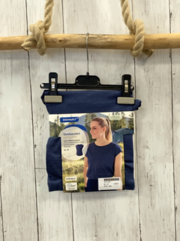 neu M  T-Shirt blau gestreift 