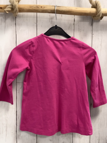   Langarmshirt Gr. 98  pink Pailettentaschen Tiere 