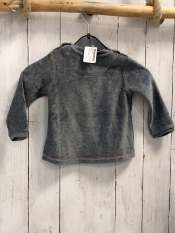 Kanz  Pullover  Gr. 74  grau Nicky weiße Vögel rosa Schrift 