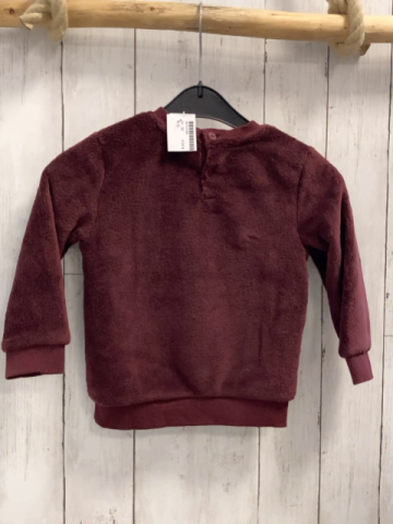   Pullover  Gr. 92  weinrot Plüsch Bärenkopf 