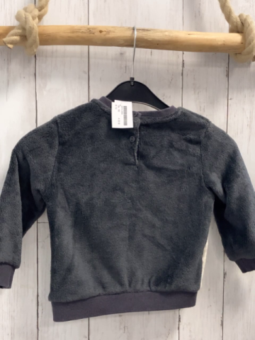   Pullover  Gr. 86  grau beige Plüsch Tiergeischt 