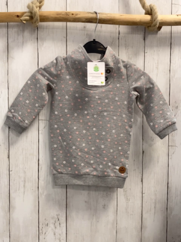 neu  Kleid  Gr. 74  grau weiß rosa Blumen