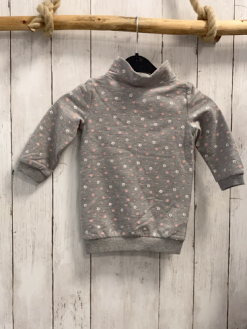 neu  Kleid  Gr. 74  grau weiß rosa Blumen