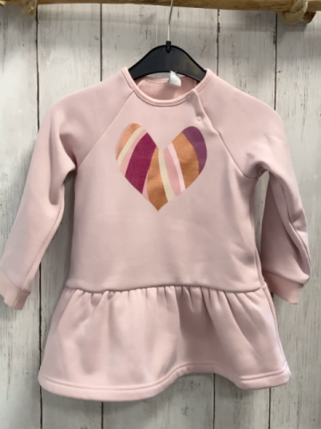   Kleid  Gr. 92  rosa buntes Herz mit Glitzer 