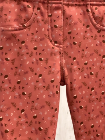   Thermoleggings Gr. 92  rost Igel Blätter Eicheln 