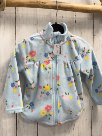   Fleecejacke  Gr. 86  hellblau bunte Blumen 