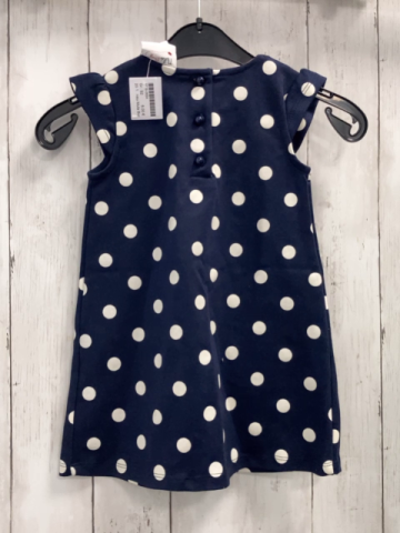 neu Mula Bug  Kleid  Gr. 92  blau weiße Punkte + weißer Kragen Taschen mit Hasenkopf 