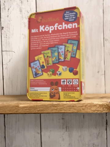 neu  Spiel Die Maus Mit Köpfchen Blechdose 