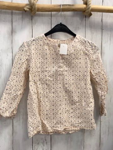 mexx Bluse Gr. 128  beige blaue Blumen