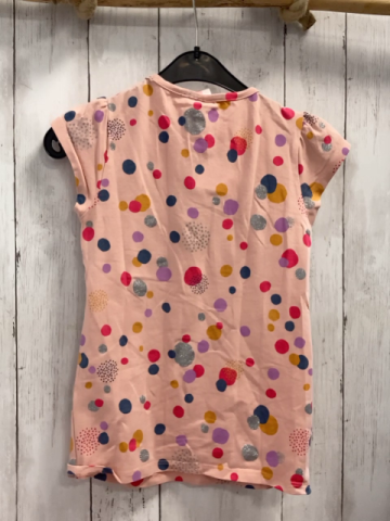  T-Shirt Gr. 134  rosa bunte Punkte Glitzer