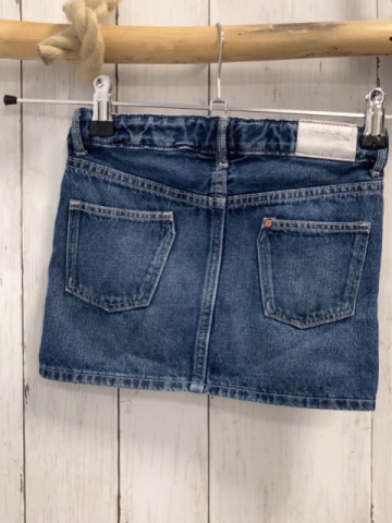 H&M Rock Gr. 116  blau Jeans Steinchen Bund verstellbar