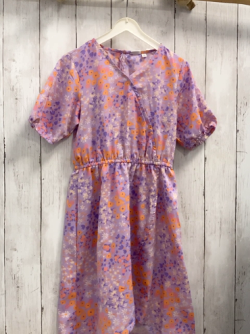 name it Kleid Gr. 128  flieder orange pink beige Blumen