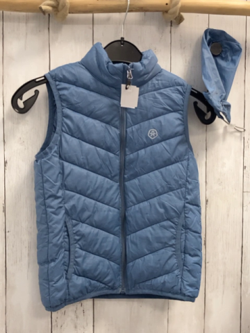 2tlg Weste Gr. 122  blau + Beutel