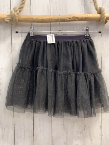 H&M  Rock Gr. 122/128  grau Tüll mit silber Glitzerpunkten 