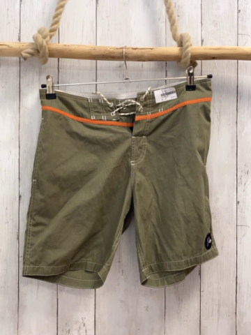 Quiksilver  Shorts  Gr. 30  kiwi orange Streifen weiße Nähte + Kordel 