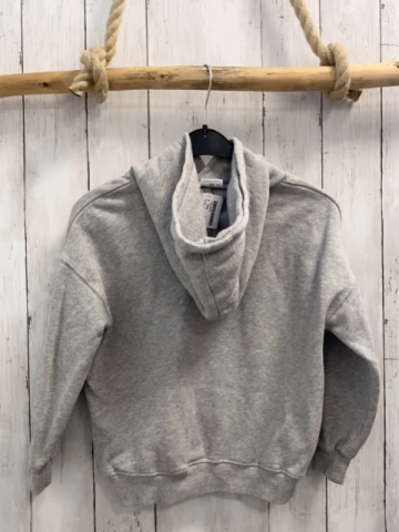 Zara  Pullover  Gr. 116  grau Kapuze schwarze Schrift 