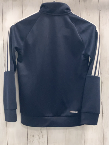 Adidas Joggingjacke Gr. 128  blau weiße Streifen