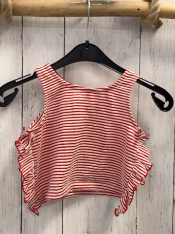 Zara  Top  Gr. 92  rot weiße Streifen Struktur 
