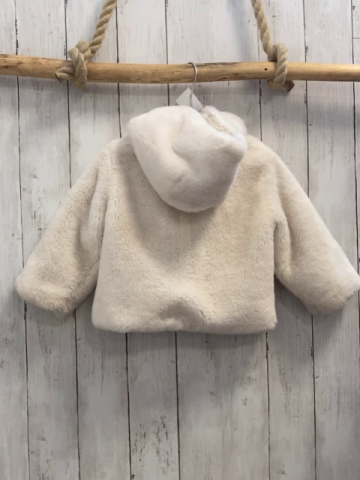 Mango Plüschjacke Gr. 86  weiß