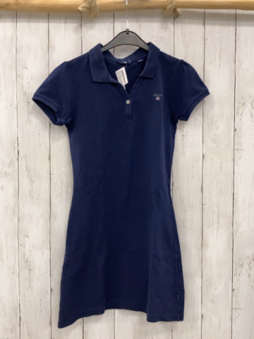 Gant  Kleid  Gr. 146/152  blau Polokragen 
