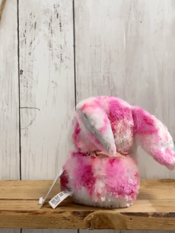   Plüschspielzeug  rosa weißer Hase mit silber Glitzerohren
