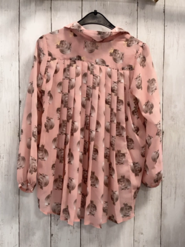 H&M  Bluse  Gr. 122  rosa Häschen 