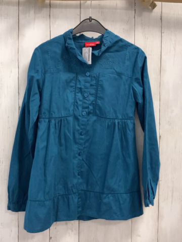 Manguun Bluse  Gr. 134  petrol bestickt 