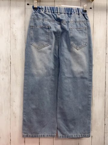   Hose  Gr. 134  blau Jeans weiße Herzen 